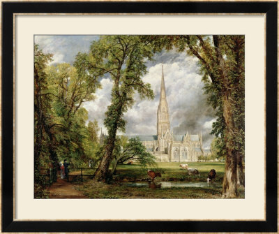View Of Salisbury Cathedral From The Bishop's Grounds, Circa 1822 by John Constable Pricing Limited Edition Print image