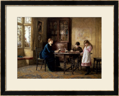 Lessons by Helen Allingham Pricing Limited Edition Print image