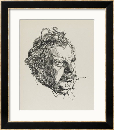 Gilbert Keith Chesterton Writer, The Father Brown Stories The Napoleon Of Notting Hill The Man by Powys Evans Pricing Limited Edition Print image