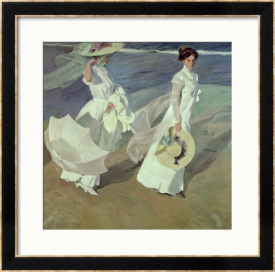 A Walk On The Beach, 1909 by Joaquin Sorolla Y Bastida Pricing Limited Edition Print image