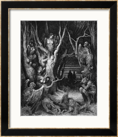 Harpies, Illustration From The Divine Comedy By Dante Alighieri Paris, Published 1885 by Gustave Doré Pricing Limited Edition Print image