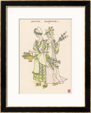 With Satureja Savory And Marjoram Personified by Walter Crane Pricing Limited Edition Print image