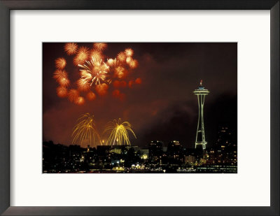 Fourth Of July Fireworks From The Space Needle, Seattle, Washington, Usa by Jamie & Judy Wild Pricing Limited Edition Print image