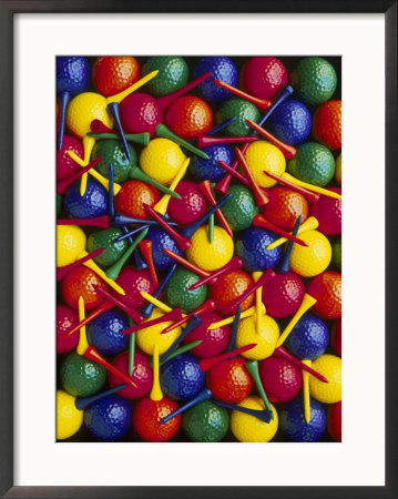Colorful Golf Balls And Tees by David Carriere Pricing Limited Edition Print image
