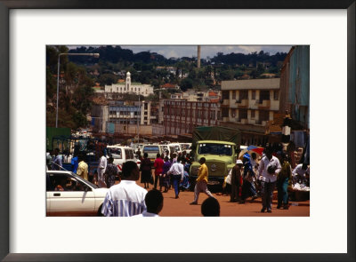 People And Traffic On Busy Street, Kampala, Uganda by Dennis Johnson Pricing Limited Edition Print image