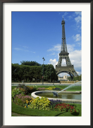 Eiffel Tower, Flowers And Fountain, Paris, France by James Lemass Pricing Limited Edition Print image