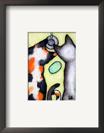 Cats Watching The Faucet by Jamie Wogan Edwards Pricing Limited Edition Print image