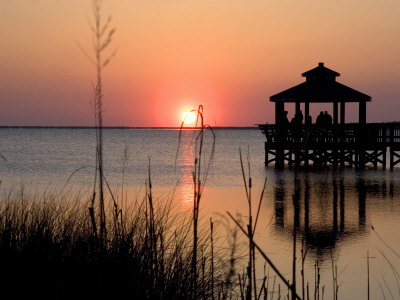 Sunset On Abelmarle Sound At Kitty Hawk, North Carolina, Usa by David R. Frazier Pricing Limited Edition Print image