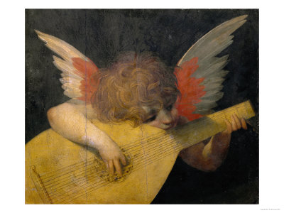 Playing Angel, Uffizi Gallery, Florence by Rosso Fiorentino (Battista Di Jacopo) Pricing Limited Edition Print image