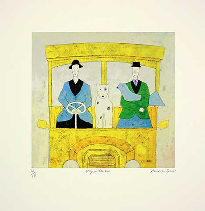 Dog On A Bus by Annora Spence Pricing Limited Edition Print image
