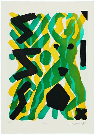 Serie Iii Vision (Grün-Gelb) by A. R. Penck Pricing Limited Edition Print image