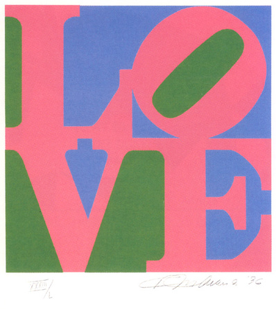 The Book Of Love, C.1996, 5/12 by Robert Indiana Pricing Limited Edition Print image