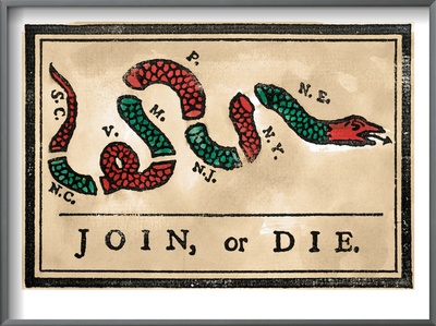 Join Or Die Cartoon, 1754 by Peter Paul Rubens Pricing Limited Edition Print image