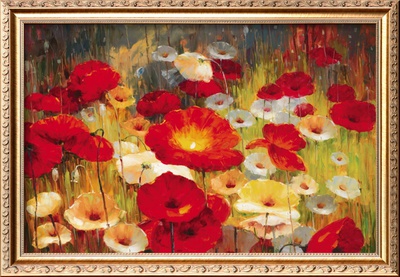 Meadow Poppies I by Lucas Santini Pricing Limited Edition Print image