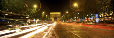 Champs Elysees At Night, Paris, France by Bill Bachmann Pricing Limited Edition Print image