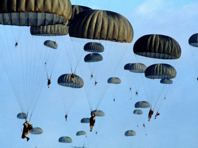 Military Parachuting Drill by Robert Marien Pricing Limited Edition Print image