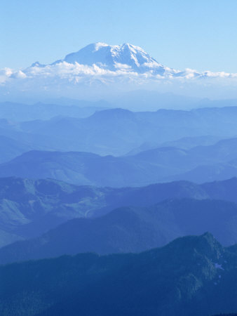 Cascade Mountains, Mt. Rainier, Washington by Tim Heneghan Pricing Limited Edition Print image