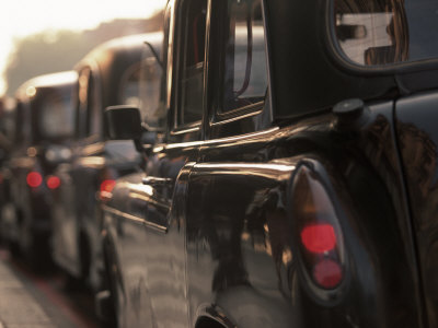 Taxis, London, England by Walter Bibikow Pricing Limited Edition Print image