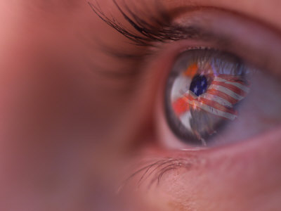 Reflection Of Flag On Eye by Frank Siteman Pricing Limited Edition Print image