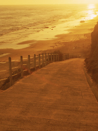 Walkway To Beach, Ca by Shubroto Chattopadhyay Pricing Limited Edition Print image