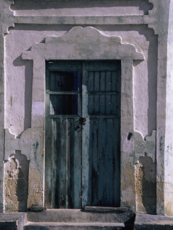 A Pastel Blue Mexican Doorway, Mexico by Scott Christopher Pricing Limited Edition Print image