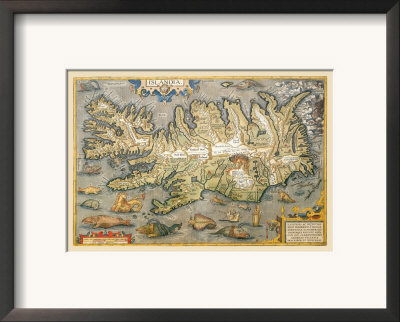 Map Of Iceland by Abraham Ortelius Pricing Limited Edition Print image
