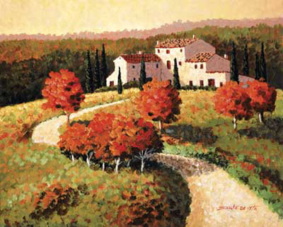 The Road To The Farmhouse by Santo De Vita Pricing Limited Edition Print image
