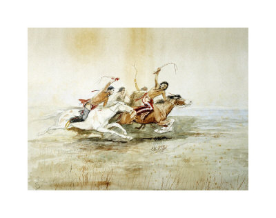 Indian Horse Race No.4 by Charles Marion Russell Pricing Limited Edition Print image