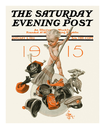 New Year's Baby, C.1915: Cleaning Up by Joseph Christian Leyendecker Pricing Limited Edition Print image