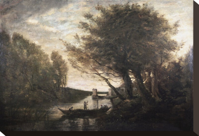 Rowing To Shore by Jean-Baptiste-Camille Corot Pricing Limited Edition Print image