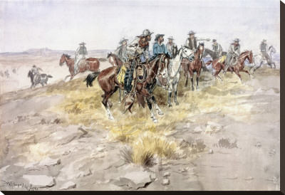 Cowboys by Charles Marion Russell Pricing Limited Edition Print image
