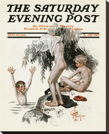 Skinny Dipping, C.1911 by Joseph Christian Leyendecker Pricing Limited Edition Print image