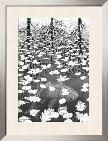 Three Worlds by M. C. Escher Pricing Limited Edition Print image