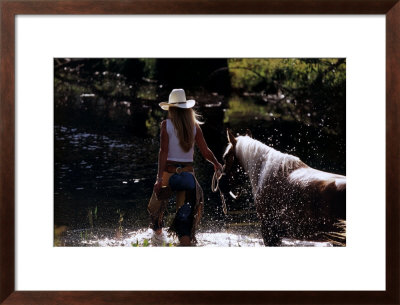Cowgirl N' Horse by David R. Stoecklein Pricing Limited Edition Print image