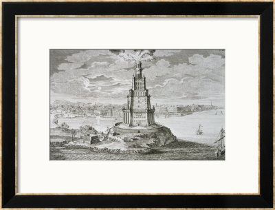 Lighthouse At Alexandria, Built By Ptolemy The Great, Egypt by Johann Bernhard Fischer Von Erlach Pricing Limited Edition Print image