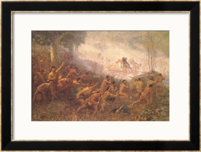 The Shooting Of General Braddock At Fort Duquesne (Pittsburgh), 1755 by Edwin Willard Deming Pricing Limited Edition Print image