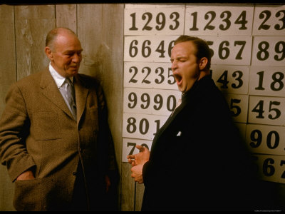 Marlon Brando Yawning While Waiting Between Takes With During Filming Of Guys And Dolls by Gjon Mili Pricing Limited Edition Print image