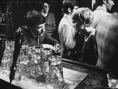 Actors Dustin Hoffman And Mia Farrow During Filming Of Movie by John Dominis Pricing Limited Edition Print image