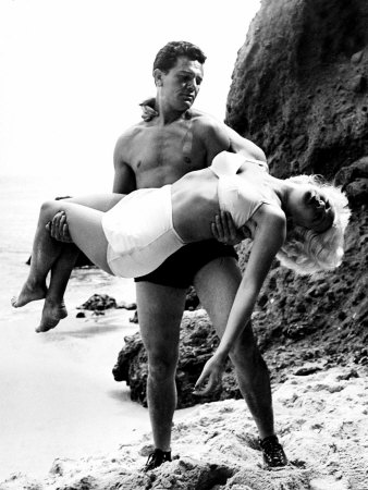 Lana Turner In Two-Piece White Bathing Suit In A Scene From The The Postman Always Rings Twice by Walter Sanders Pricing Limited Edition Print image