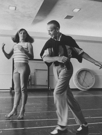 Dancer Barrie Chase Rehearsing With Fred Astaire For Tv Program by Grey Villet Pricing Limited Edition Print image