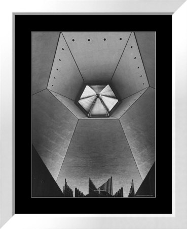 Interior Of North Christian Church Designed By Eero Saarinen by John Loengard Pricing Limited Edition Print image