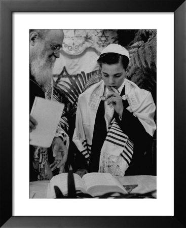 Carl Jay Bodek With Rabbi David S. Novoseller Reciting From The Prayer Book by Lisa Larsen Pricing Limited Edition Print image