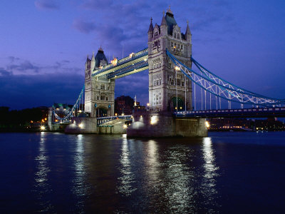 Tower Bridge And River Thames At Night, London, England by Richard I'anson Pricing Limited Edition Print image