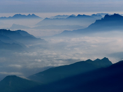 French Alps, From Col Du Midi, In Early Morning, France by Chris Mellor Pricing Limited Edition Print image