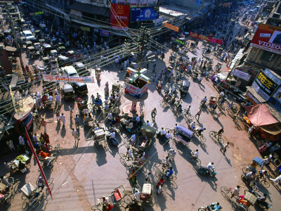 Road Junction, Varanasi, India by Chris Mellor Pricing Limited Edition Print image