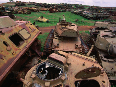 Tank Graveyard On City Outskirts, Asmara, Eritrea by Mason Florence Pricing Limited Edition Print image