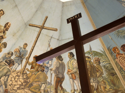 Magellan's Cross, Housed In Stone Rotunda Built In 1841, Cebu City, Cebu, Philippines by Bill Wassman Pricing Limited Edition Print image