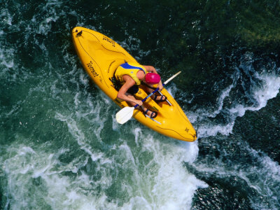 Overhead View Of Kayak On Shenandoah River, Harpers Ferry, Usa by Mark & Audrey Gibson Pricing Limited Edition Print image