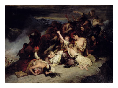 Despairing Women Of Rumili, Seeing Their Husbands Defeated By Ali Pasha, The Lion Of Janina, 1803 by Ary Scheffer Pricing Limited Edition Print image