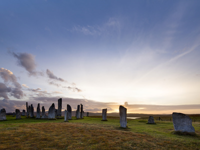 Sunset At Callanish Stone Circle On The Hebridean Island Of Lewis, Outer Hebrides, Scotland, United by Lizzie Shepherd Pricing Limited Edition Print image